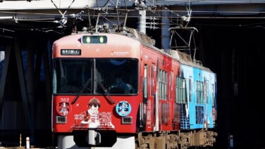 京阪石山坂本線向け700形の外装が変更(ラッピング)